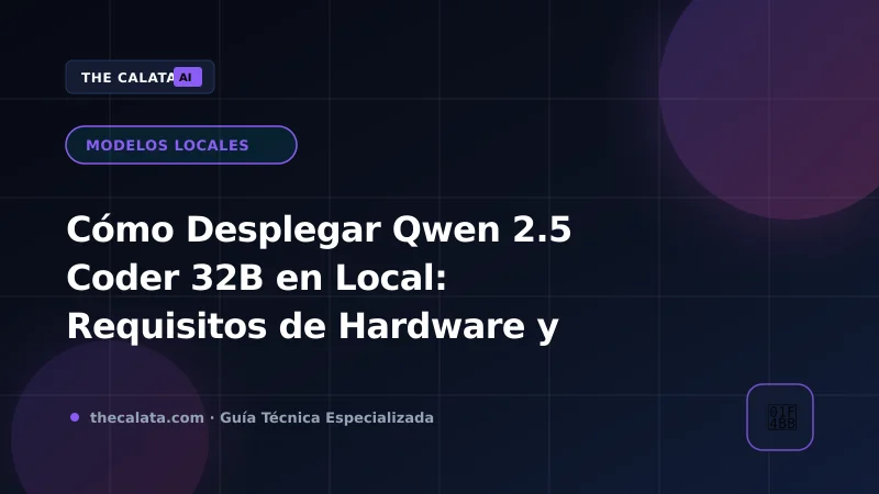 Despliegue del modelo de código Qwen 2.5 Coder 32B en servidor local con GPU