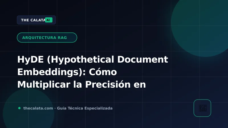 Flujo de trabajo de HyDE generando documentos hipotéticos para búsqueda vectorial