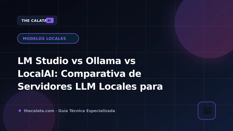 Comparativa de arquitecturas locales de IA con LM Studio, Ollama y LocalAI en servidores