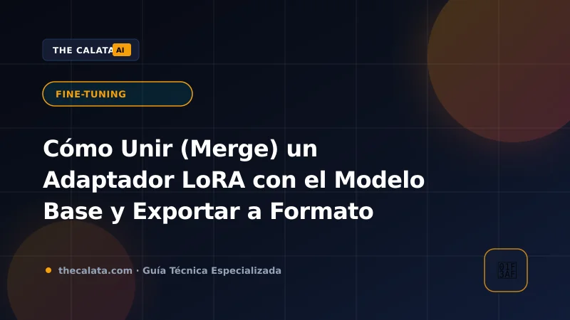 Proceso de fusión de adaptadores LoRA en el modelo base y conversión a formato GGUF