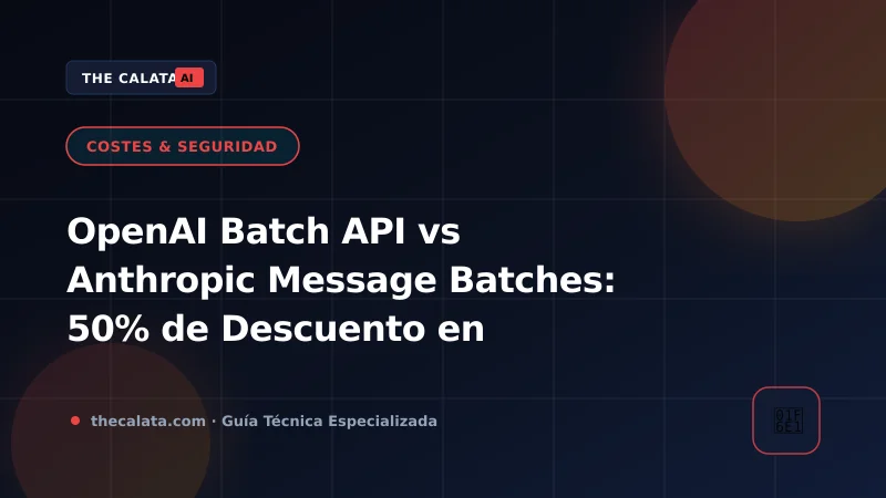 Procesamiento masivo por lotes con OpenAI Batch API y Anthropic Message Batches