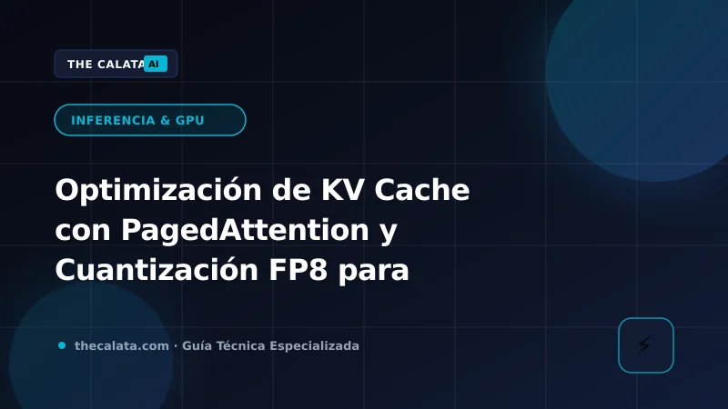 Visualización de la memoria KV Cache comprimida en FP8 con PagedAttention