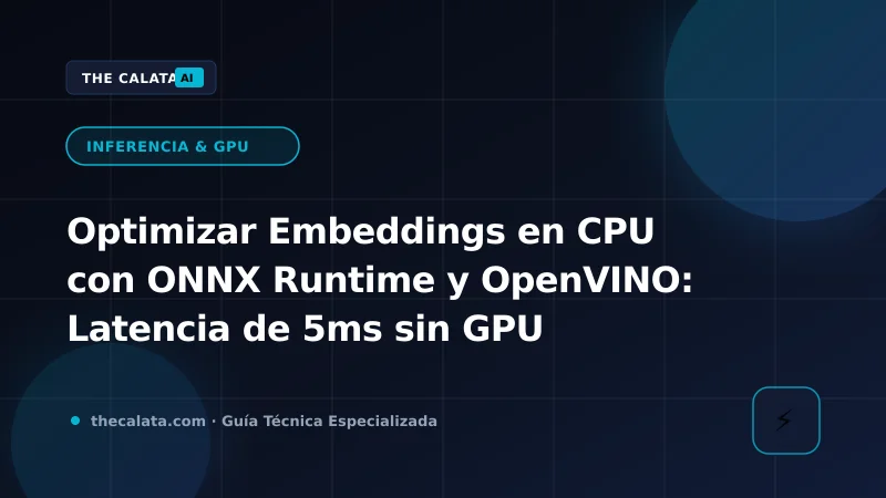 Aceleración de modelos de embedding en procesadores Intel y AMD con ONNX Runtime