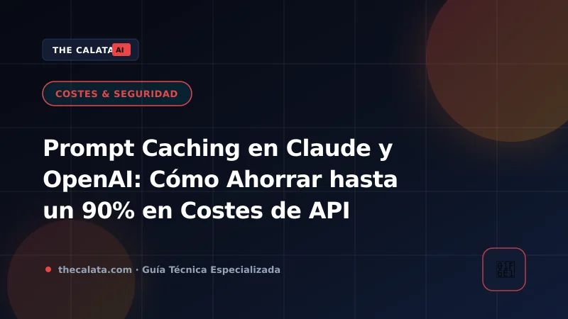 Esquema de ahorro de costes y reducción de latencia con Prompt Caching en APIs de IA